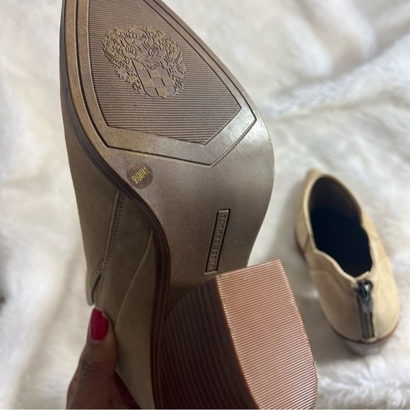 Vince Camuto beige boots suede leather booties coastal cowgirl country festival - Picture 10 of 10